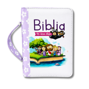 Biblia mi gran viaje Reina Valera lila cierre con manija